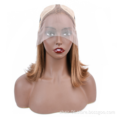 Hot Sell T Lace 10A Grade P4/27 Color Straight Bob Wigs 10-16 Inch Brazilian Hair Cheap Wholesale In Stock
